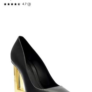SCHUTZ Black Heels with Gold Accent